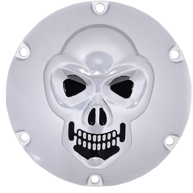 DRAG SPECIALTIES Chrome 3-D Skull Derby Cover - Image 2