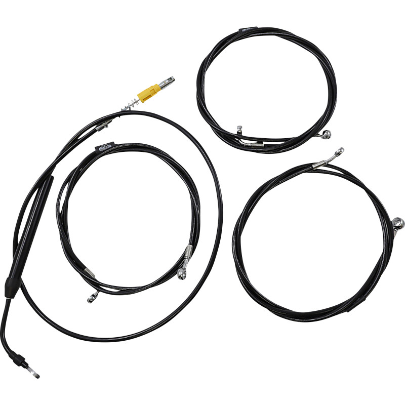 LA CHOPPERS Standard Black Vinyl Handlebar Cable/Brake Line Kit — Ape Hanger - Image 24