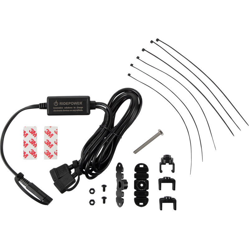 RIDEPOWER SAE to Two USB Port with Intelligent Electronics Charging Cable