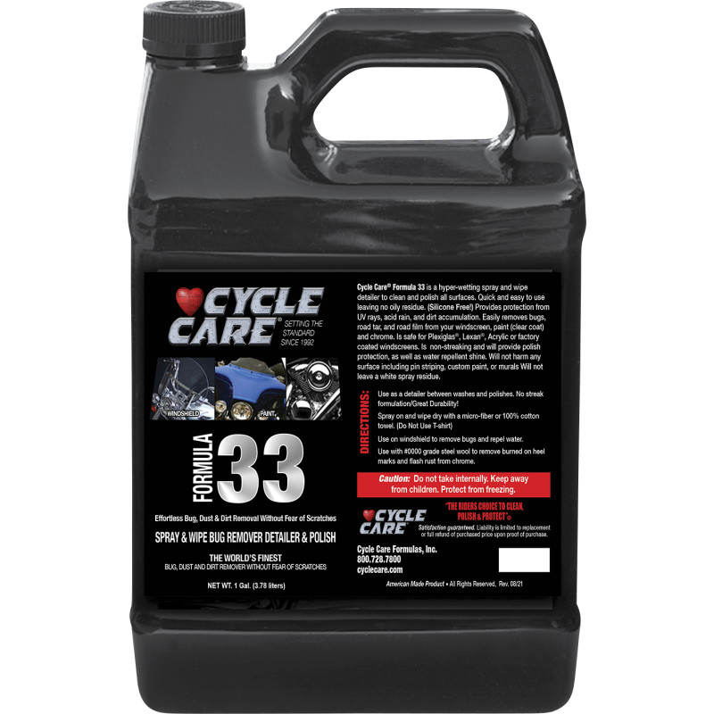CYCLE CARE FORMULAS Formula 33 Spray & Wipe®, Bug Remover, Detailer, & Polish