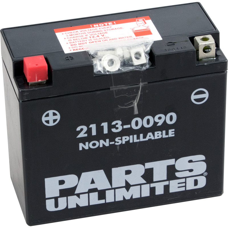 PARTS UNLIMITED Factory-Activated AGM Maintenance-Free Battery - Image 2