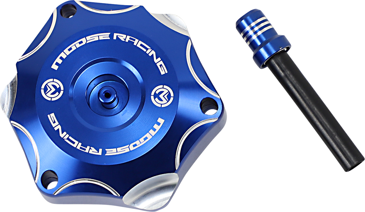 Moose Offroad Aluminum Gas Cap — Blue — Yamaha