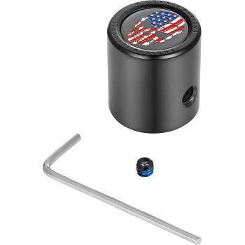 Heel-Toe Shifter Cover - American Flag Skull - Red/White/Blue/Black