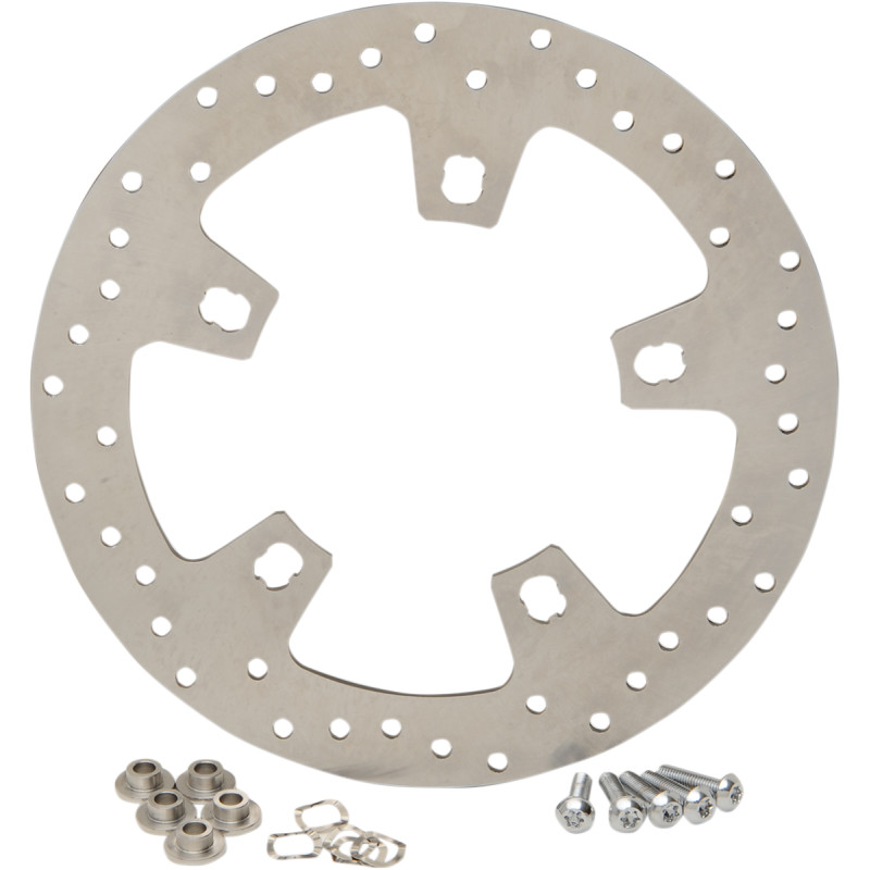 DRAG SPECIALTIES Stainless Steel Drilled Brake Rotor - Image 4