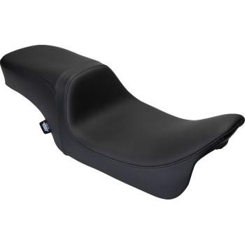 Predator 2-Up Seat - Solar Leather - Black - Smooth - w/o Backrest - FLH '08-'23