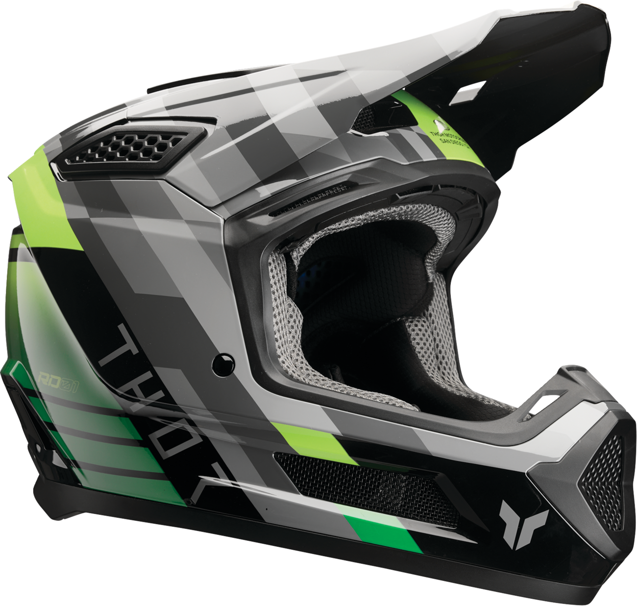 Thor Fleet Helmet — Camber — Black/Green — XL