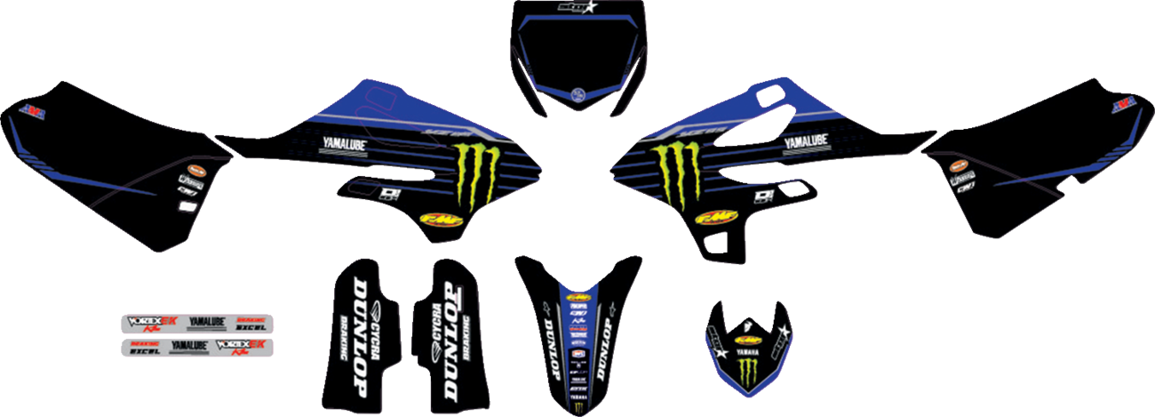 D'COR Visuals Graphic Kit — '22 Monster Energy Star — Yamaha — YZ '22-'23
