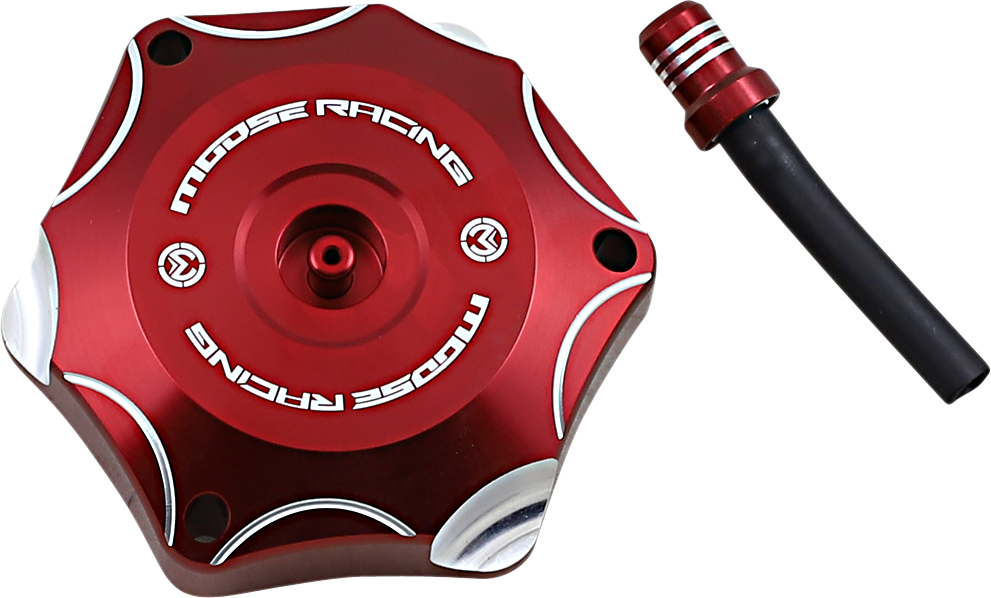 Moose Offroad Aluminum Gas Cap — Red — Honda