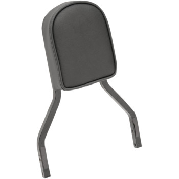 Sissy Bar Pad - Short - Smooth W/Piping - Black