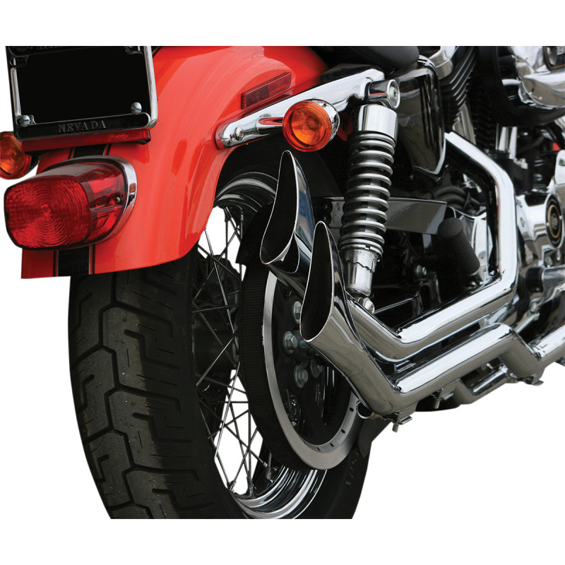 PAUGHCO 1-3/4" Side-by-Side Upsweep Fishtail Exhaust System