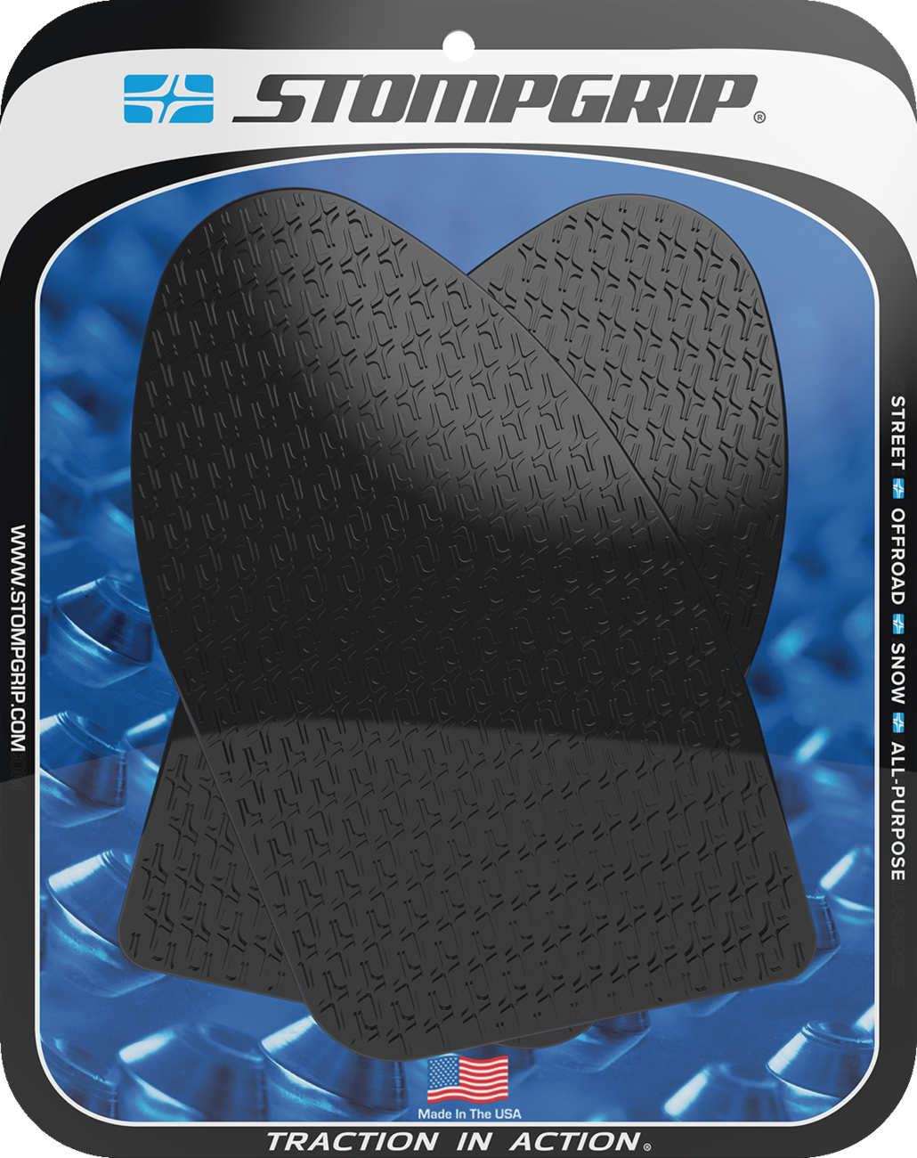 Stompgrip Tank Grips — Icon — Black — Suzuki — GS '22-'25