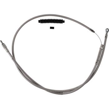 High-Efficiency Stainless Steel Clutch Cable for Harley-Davidson - +8" - '21-'24 FL
