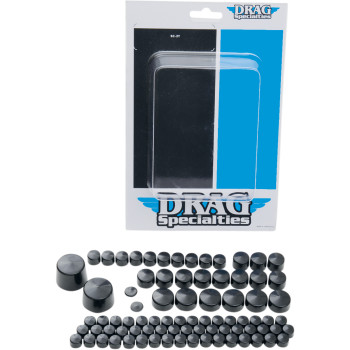 2007-2010 Harley FXS FLS FXC Standard Bolt Cover Kit - Black by Drag