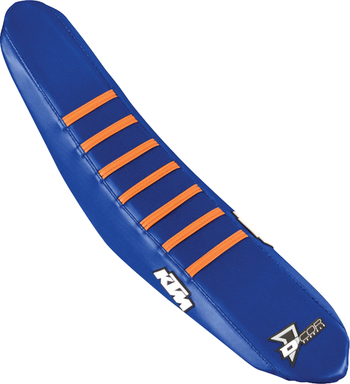 D'COR Visuals Seat Cover — Navy/Orange — SXF '23-'26