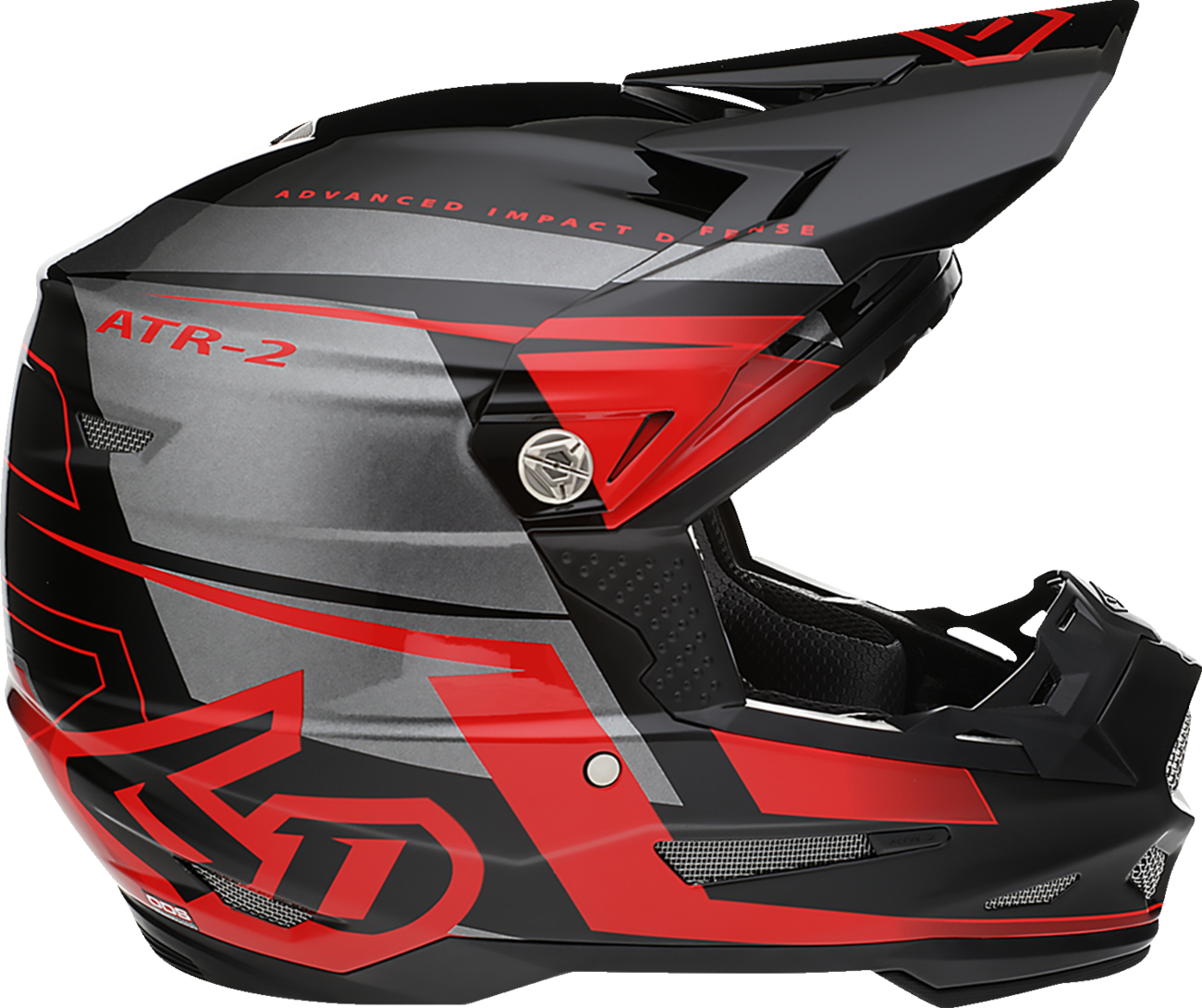 6D Helmets ATR-2 Helmet — Mach — Red/Gray/Black — XL