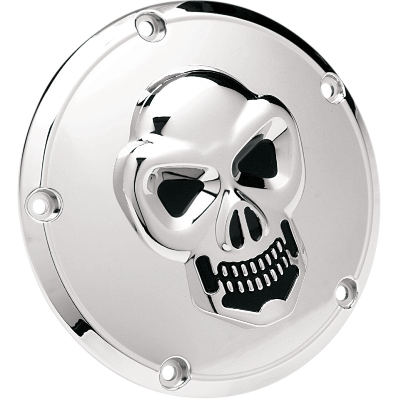 DRAG SPECIALTIES Chrome 3-D Skull Derby Cover - Image 3