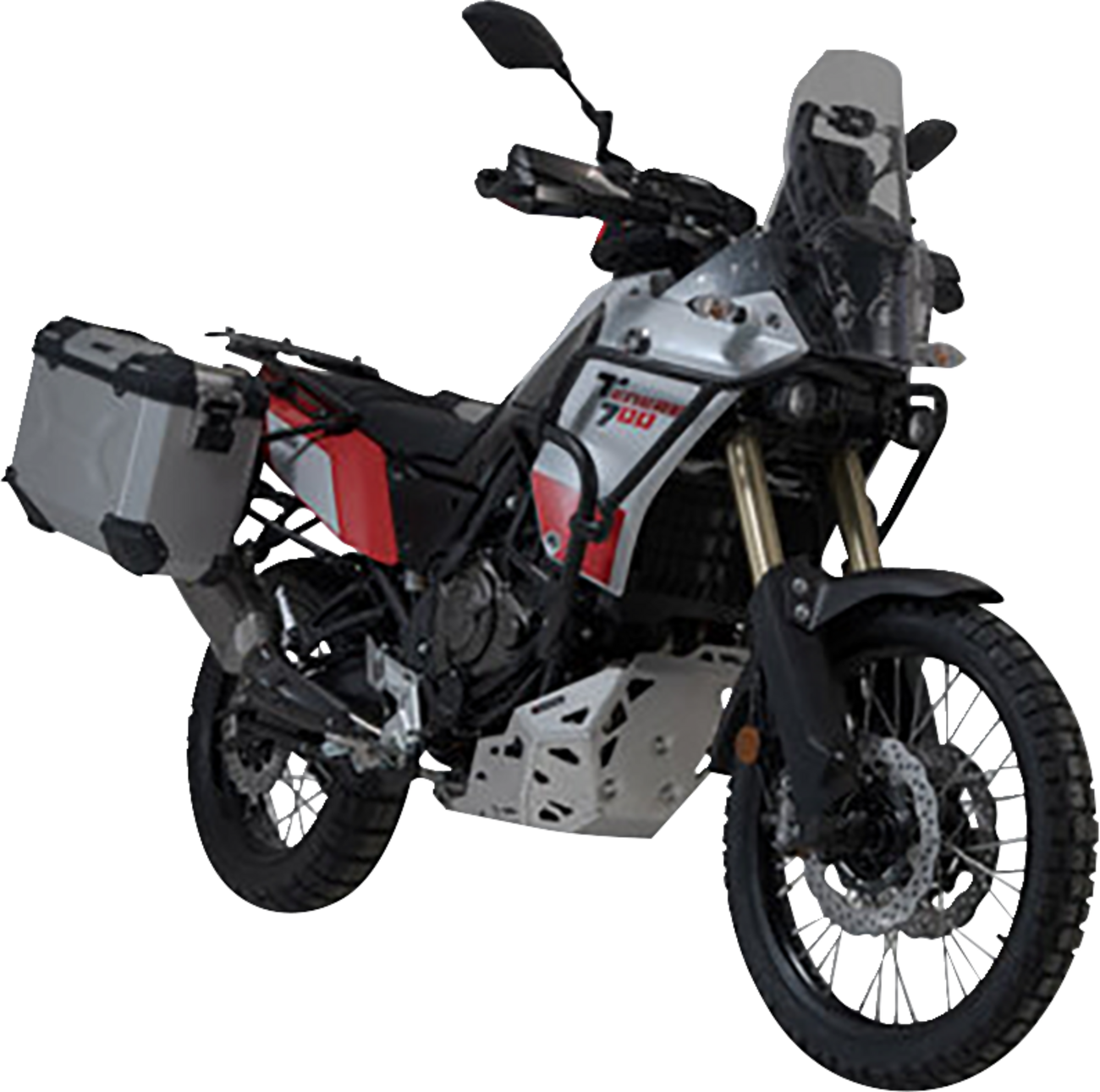 SW-MOTECH TRAX ADV Aluminum Case System — Silver — Yamaha Tenere 700 '19-'26/World Raid '26