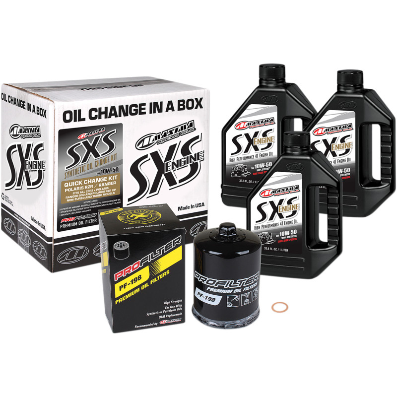 MAXIMA RACING OIL SXS/UTV Synthetic Quick Oil Change Kit
