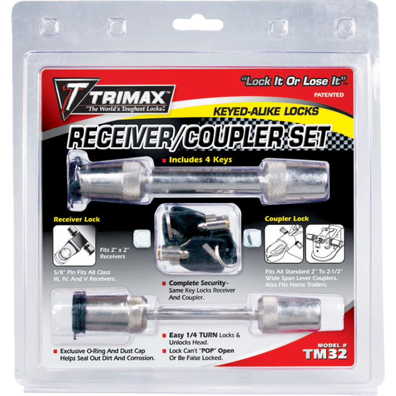 TRIMAX Premium Coupler and Receiver Lock Set