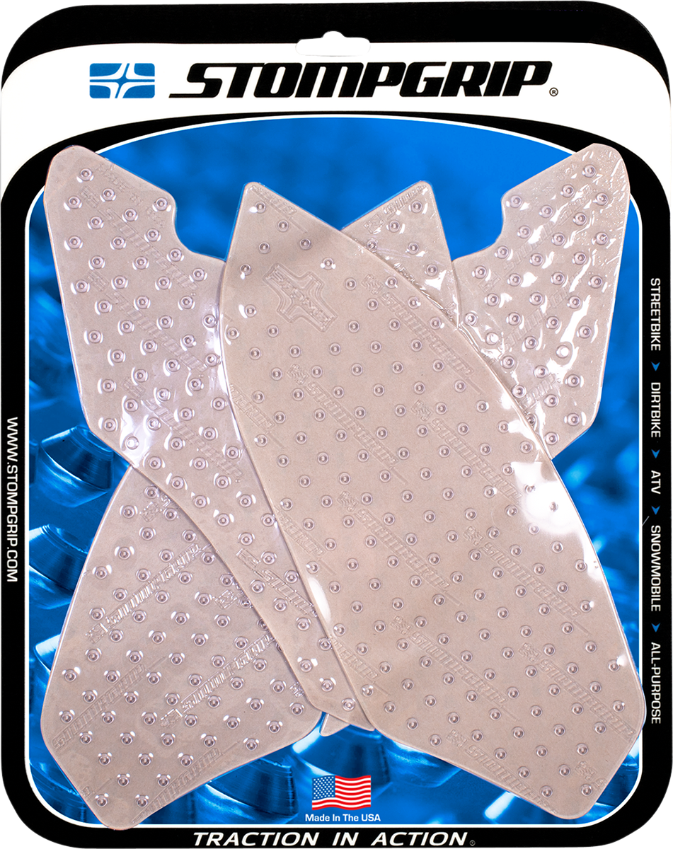 Stompgrip Tank Grips — Volcano — Clear — BMW — S/HP '14-'20