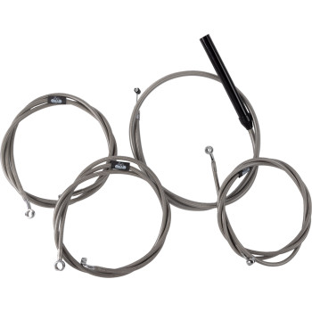 LA Choppers Stainless Complete Brake Line Kit 12-14" Apes 23-25 Touring