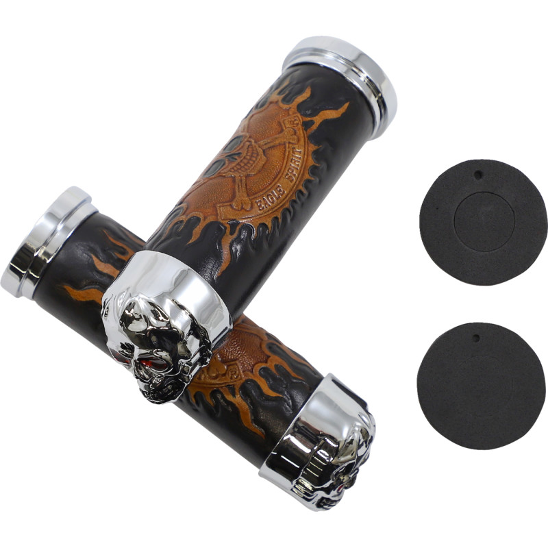 DRAG SPECIALTIES Skull Grips - Image 2