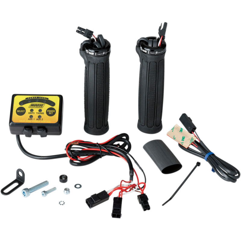 MOOSE OFFROAD Clamp-On Quad Zone Heated Grip Kit for ATVs