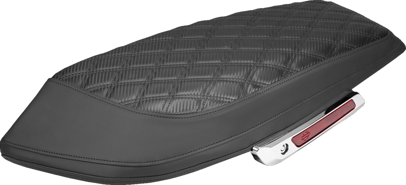 Saddlemen Saddlebag Lid Covers — Lattice — Carbon Fiber — Black Stitch — FLH/FLT '23-'26