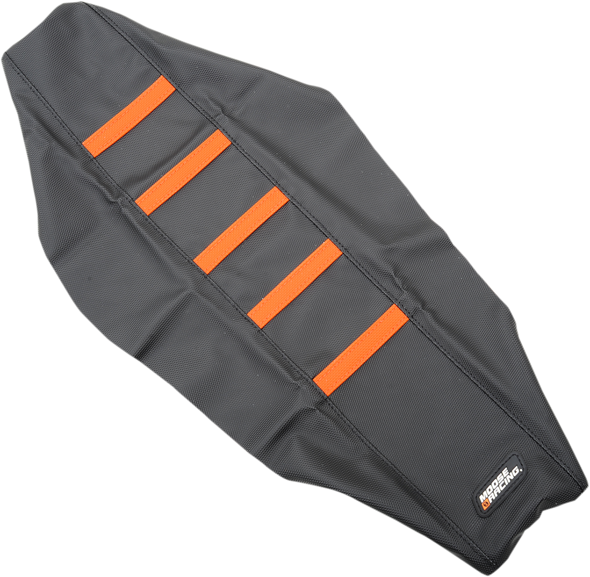 Moose Offroad Ribbed Seat Cover — Black Cover/Orange Ribs — KTM '15-'18