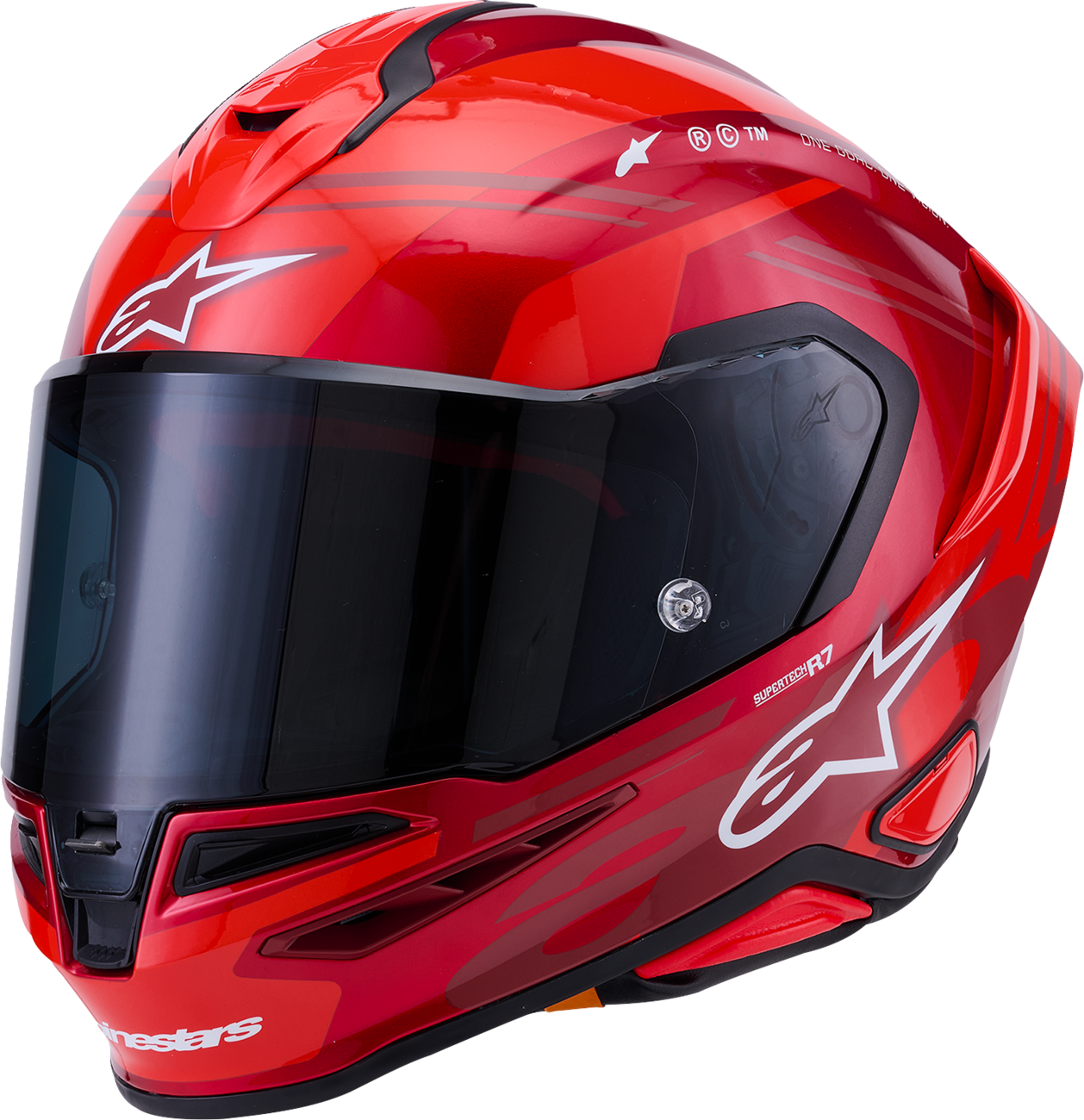 Alpinestars Supertech R7 Helmet — 22.06 — A-Core — Gloss Red/White — Medium
