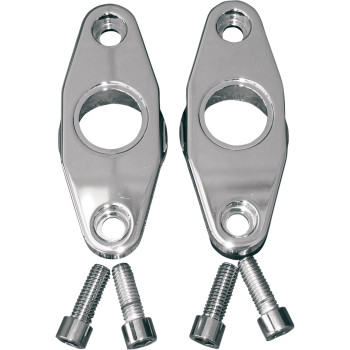 Accutronix FXPV1-SC Swingarm Pivot Blocks Smooth Chrome for FXR Harley 1982-2000