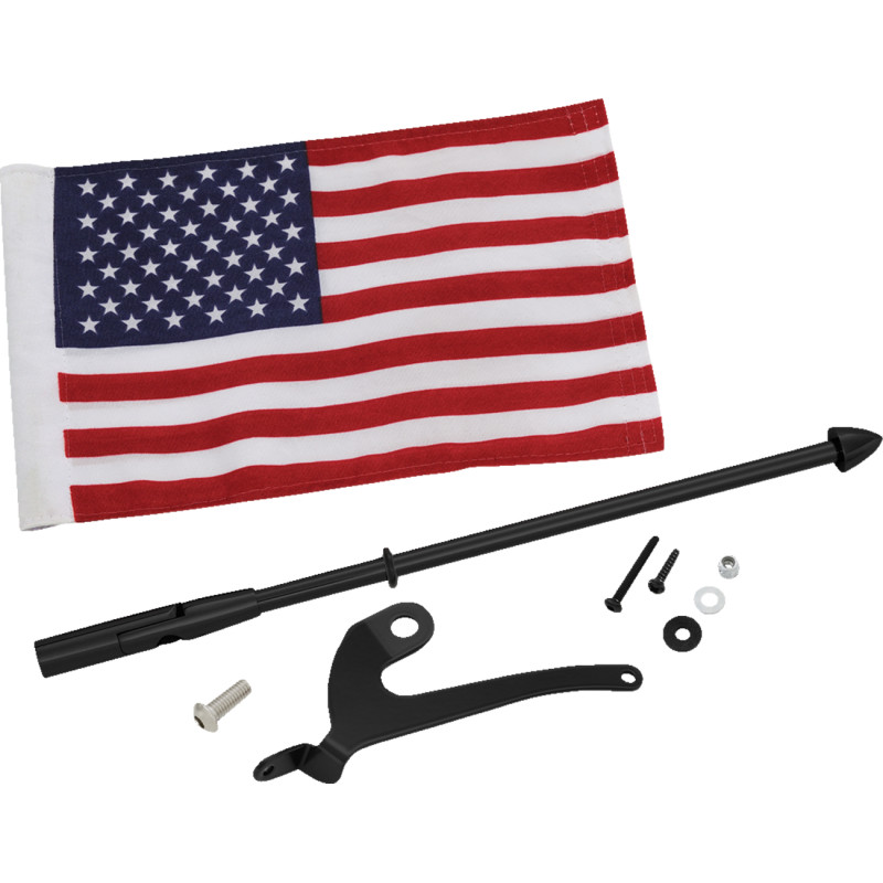 SHOW CHROME Flag Pole For Can-Am RT with US Flag - Image 2