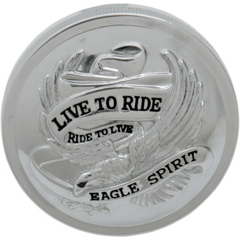 1982-1996 Harley-Davidson FX FL Live to Ride Gas Cap Non-Vented - Chrome