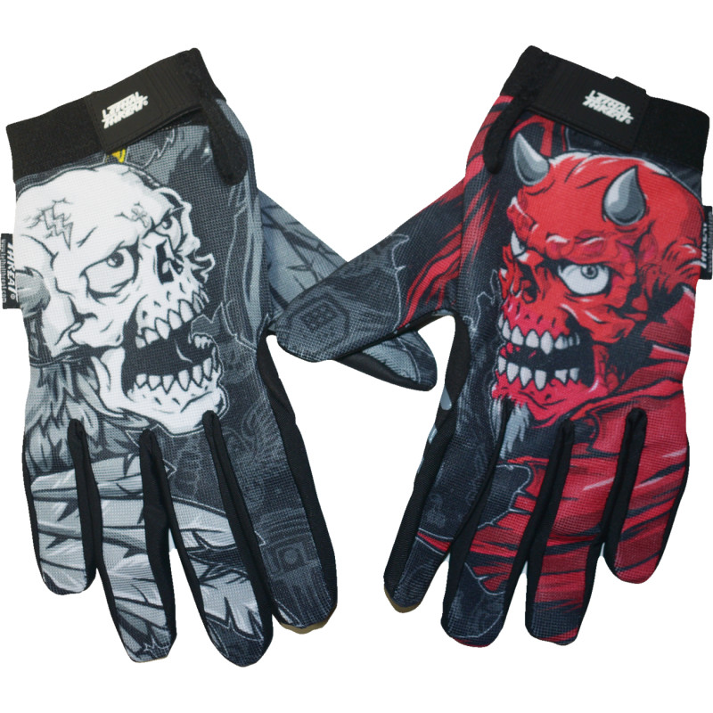 LETHAL THREAT Good N Evil Skulls Gloves