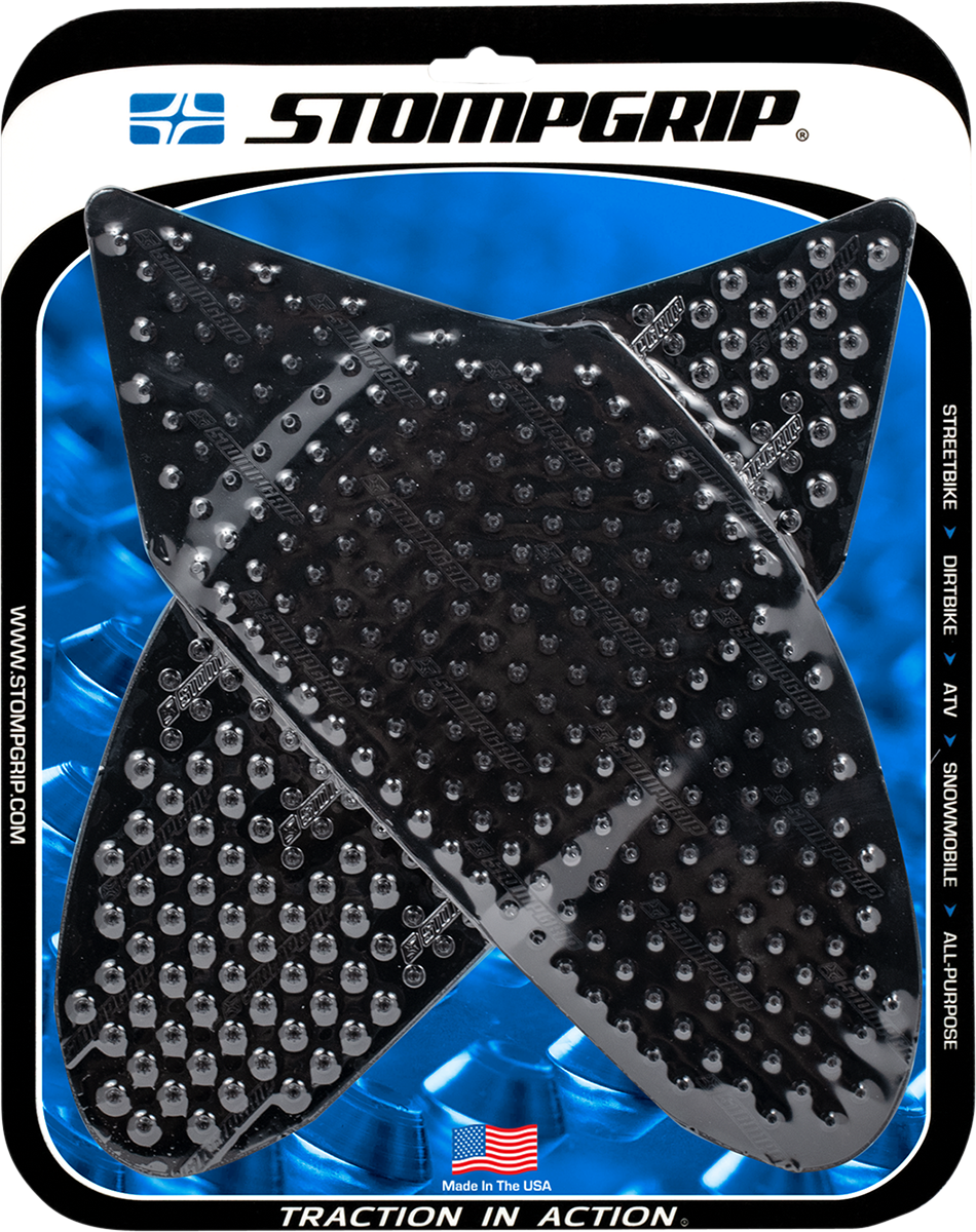 Stompgrip Tank Grips — Volcano — Black — Suzuki — GS '06-'07
