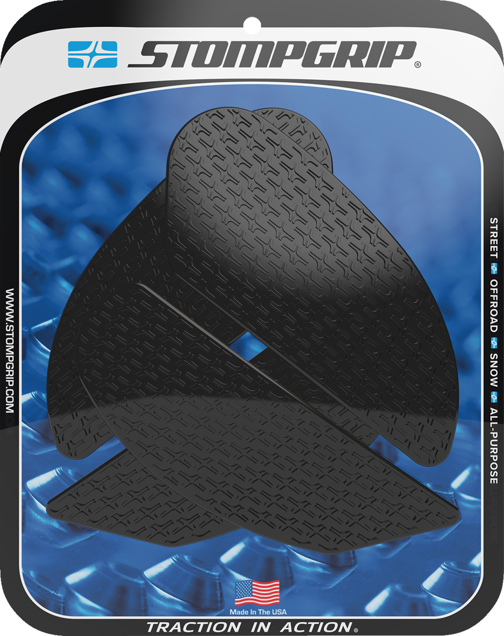 Stompgrip Tank Grips — Icon — Black — Kawasaki — Ninja '18-'25