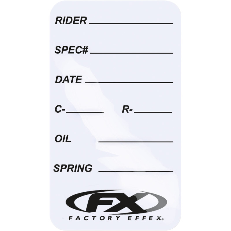 FACTORY EFFEX Suspension Spec Sticker