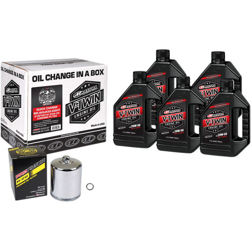 MAXIMA RACING OIL Quick Change Milwaukee-Eight Synthetic 20W-50 Oil Change Kit - Image 2