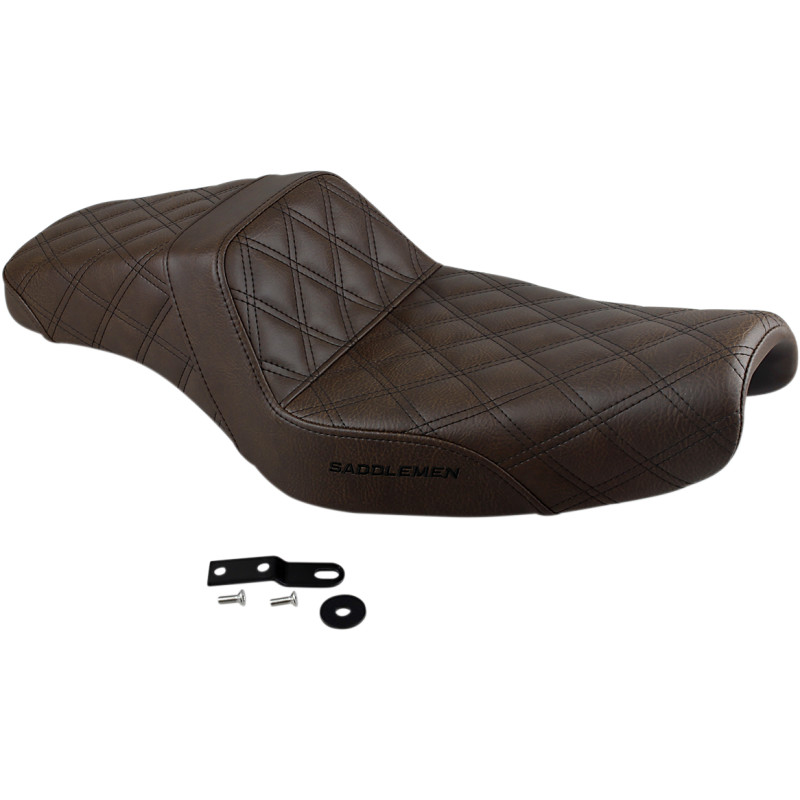 SADDLEMEN Step-Up Seat — Full Lattice Stitch