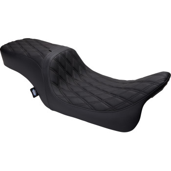 Predator 2-Up Seat - Vinyl - Double Diamond - w/o Backrest - FLH/FLTR '08-'23