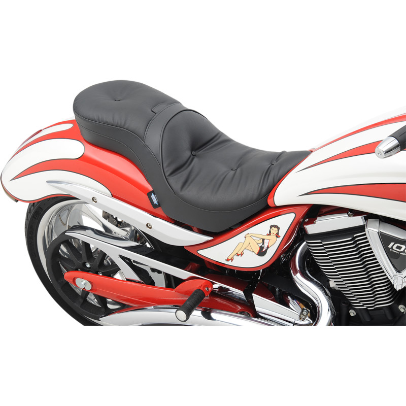 DRAG SPECIALTIES SEATS Ez Glide II™ Backrest Compatible Low-Profile Leather Touring Seat