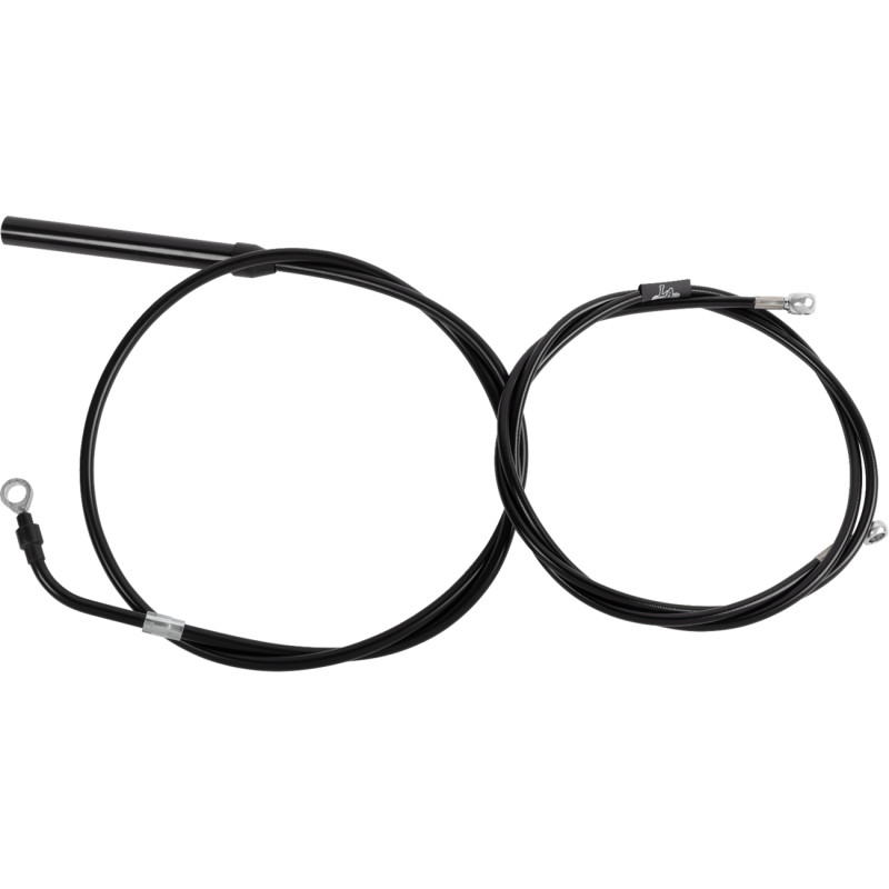 LA CHOPPERS Standard Black Vinyl Handlebar Cable/Brake Line Kit — Ape Hanger - Image 33