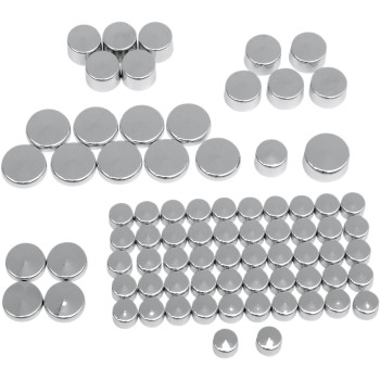2004-2021 Harley XL RH Standard Bolt Cover Kit - Chrome by Drag Specialties