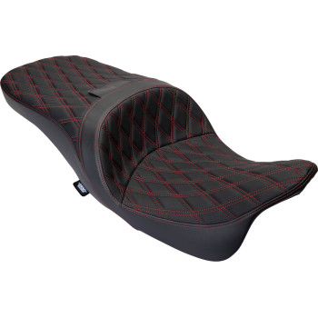 Freedom Seat - Vinyl - Double Diamond Red Stitch - FLH '09-'23