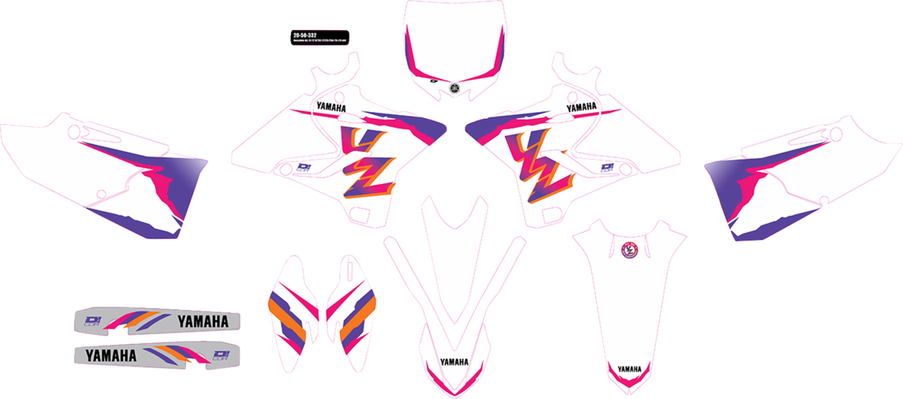 D'COR Visuals Graphic Kit — '93 YZ Retro — Yamaha — YZ '15-'21