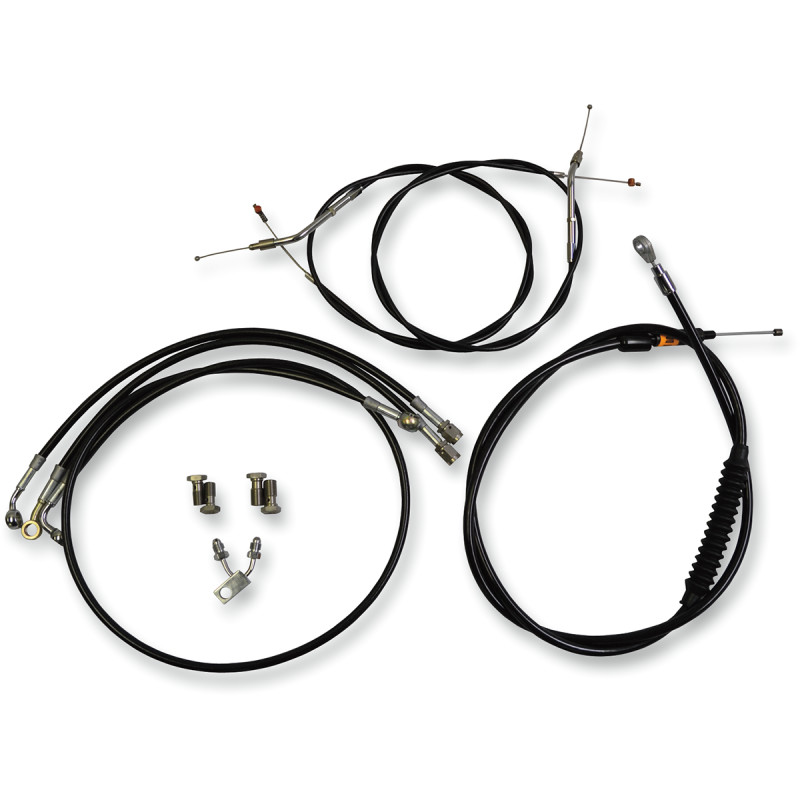 LA CHOPPERS Standard Black Vinyl Handlebar Cable/Brake Line Kit — Ape Hanger - Image 7