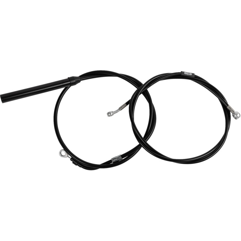 LA CHOPPERS Standard Black Vinyl Handlebar Cable/Brake Line Kit — Ape Hanger - Image 30