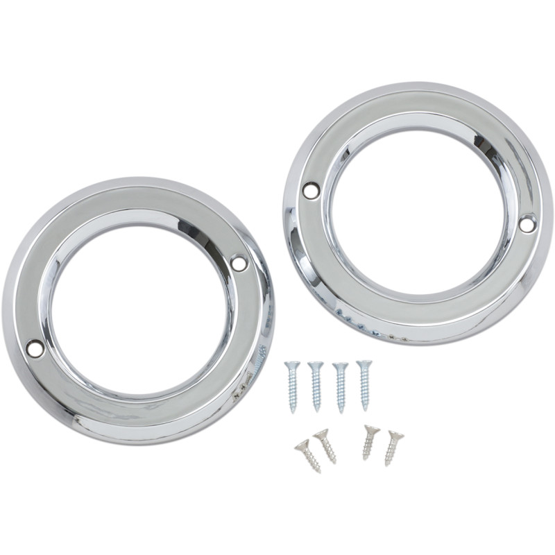 MOTOR TRIKE Chrome Accent Rings for Trax Fog Lights