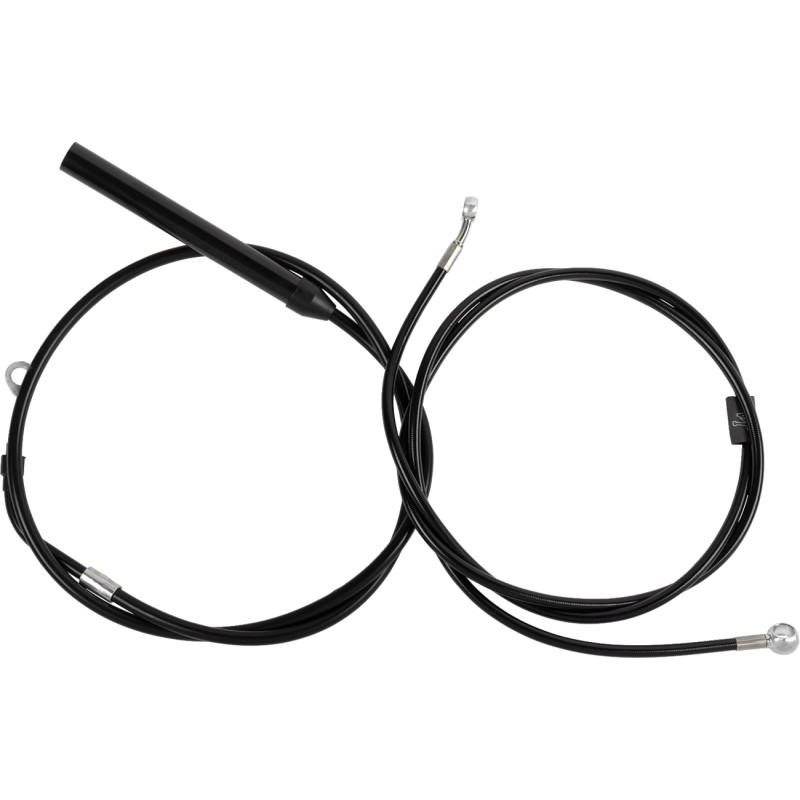 LA CHOPPERS Standard Black Vinyl Handlebar Cable/Brake Line Kit — Ape Hanger - Image 31