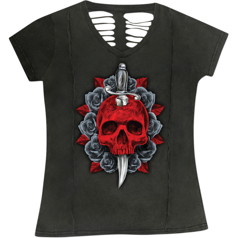 LETHAL THREAT Women's Dagger Skull T-Shirt